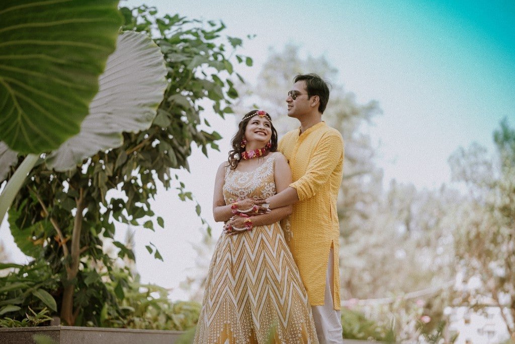 Candid couple portrait during the celebration