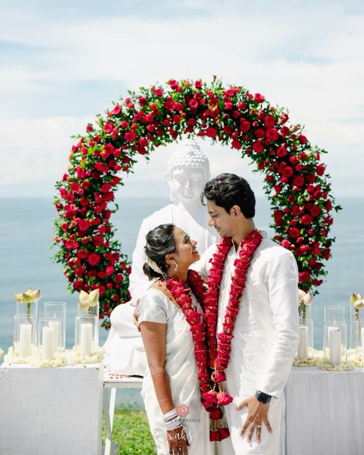 Destination wedding by the ocean