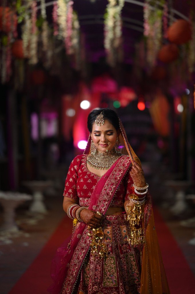 Bridal portrait for cinematic wedding films