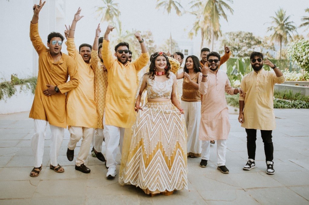 Haldi celebration with family and friends