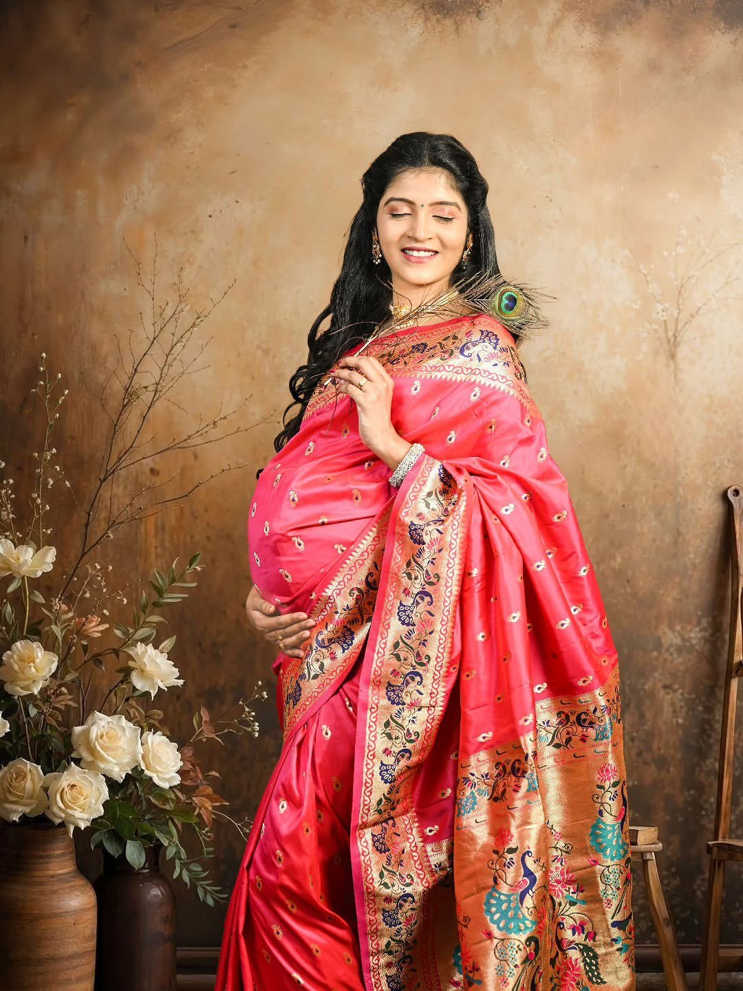 Maternity portrait — grace in every drape