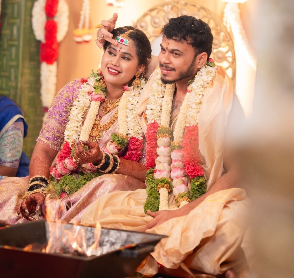 Wedding ceremony by the sacred fire